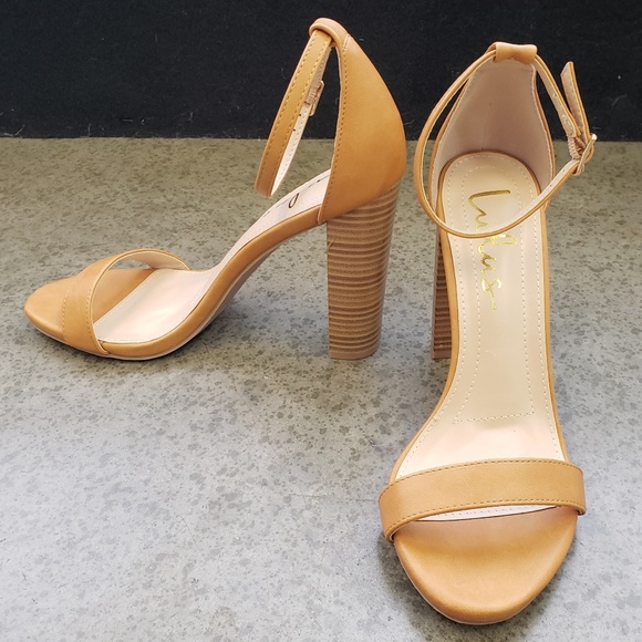 camel ankle strap heels